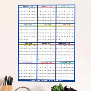 Wall Calendar 2025-12 Months Calendar Big Wall Calendar Erasable & Usable - Picture 1 of 12