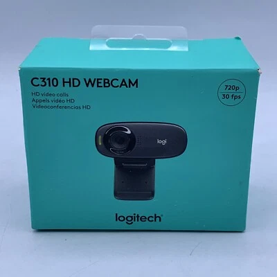 Logitech C310 720P/30FPS HD Webcam - Black SEALED NEW - Image 1 of 4