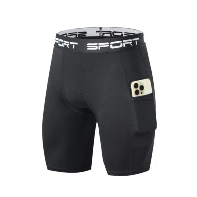 Men's Compression shorts Sport Tights Shorts for Running Workout Training - Image 1 of 4