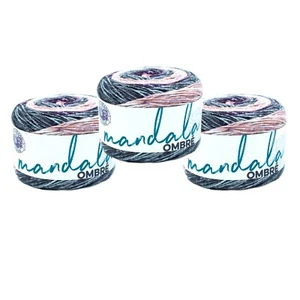 (3 Pack) Lion Brand Yarn 551-213AH Mandala Ombre Yarn, Felicity - Picture 1 of 7