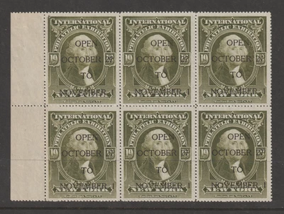 US poster Cinderella International Philatelic exhibition Washington 1913 block - Image 1 of 2