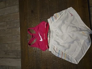 Nike Selling Both Together Size small NIKE Pro Sports Bra And Nike Shorts Size L - Picture 1 of 4