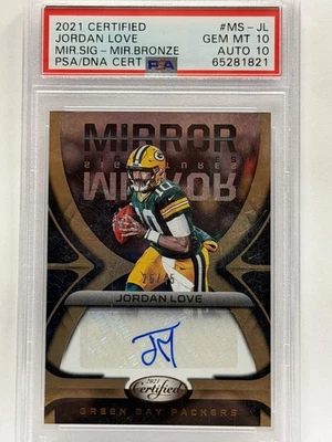Jordan Love Gold Auto 2021 certificado Mirror Signatures PSA 10/10 Foto 1 de 2
