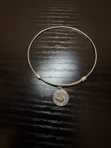 Alex And Ani Liberty Copper 925 Sterling Silver Bangle Bracelet - Picture 1 of 6