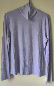 Camiseta Banana Republic Timeless Lila/Púrpura Claro Talla Mediana Cuello Alto - Imagen 1 de 4