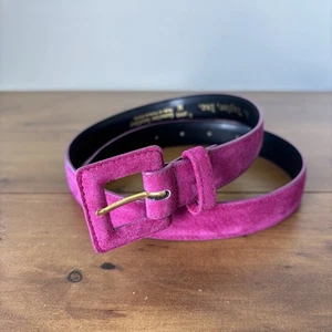 Cintura vintage anni 90 A Taylor Inc in pelle scamosciata rosa taglia media - Foto 1 di 7