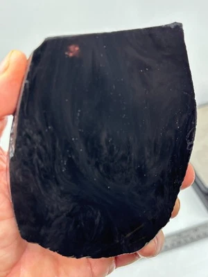 Thick Black Obsidian Slab Lapidary Cabbing Knapping Combo ship avail - Image 1 of 4