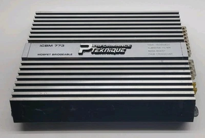 Amplificador estéreo para automóvil Performance Teknique Old School ICBM-773 Mosfet Bridgable 150X4 Foto 1 de 4