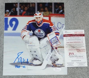 GRANT FUHR "HOF 05" Signed EDMONTON OILERS Hockey 8x10 Photo + JSA COA WP795202 - Picture 1 of 1