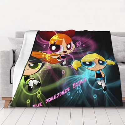 Powerpuff Girls Blanket Soft Bed Sofa Throw Cozy Lightweight Gift - Image 1 of 4