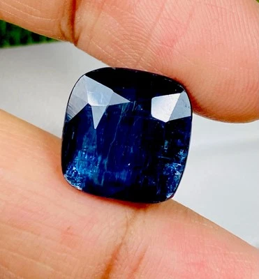 Cojín de cianita azul natural de 11,97 quilates piedras preciosas sueltas Foto 1 de 3