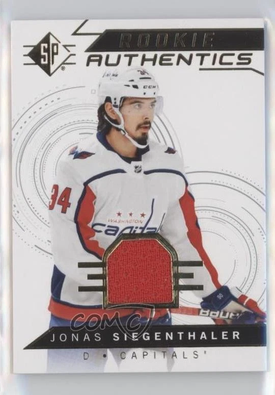 2018-19 SP Retail Rookie Authentics Jerseys Jonas Siegenthaler #129 Rookie RC - Image 1 of 2