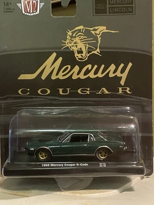 Máquinas M2 1968 Mercury Cougar código R verde 1/64 diecast modelo coleccionable Foto 1 de 3