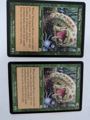 2 Tempting Wurm Onslaught MTG NM Free shipping with tracking - Image 1 of 2