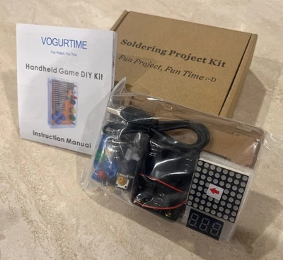 Vogurtime DIY SOLDER PROJECT Kit de Juego Portátil con 5 Juegos Clásicos Retro Foto 1 de 2