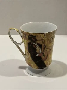 Heritage by Jay Vintage African American Folk Art Porcelain Mug Jazz Saxophone - Picture 1 of 4