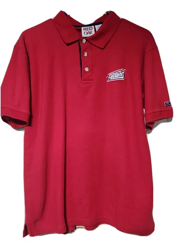 Iowa State Cyclones Red Polo Size Large Red Oak NCAA Short Sleeve Cover