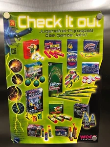 WECO Feuerwerk Poster Plakat "Check it Out" Klasse 1 60x40cm (Silvester, Pyro) - Bild 1 von 1
