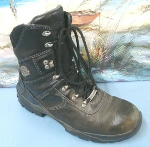Harley-Davidson Men's 9 Felix Waterproof Black leather Riding Boots - D95333 - Imagen 1 de 10