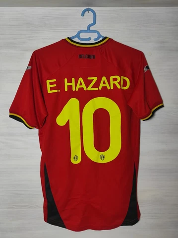 #10 E.HAZARD BELGIUM NATIONAL TEAM 2014-15 HOME SHIRT BURRDA SPORT SOCCER SIZE S Cover