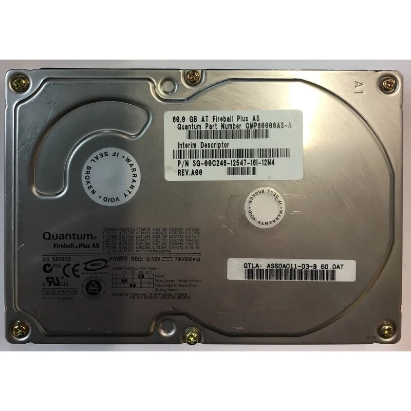 0C246 - Dell 60GB 7200 RPM IDE 3.5" HDD - Image 1 of 1