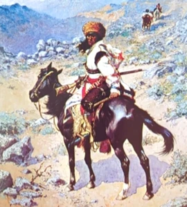 Frederic Remington An Indian Trapper Vintage Western Art Bookplate Print 4 - Picture 1 of 4