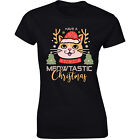 Have A Meowtastic Christmas Ladies T-Shirt Xmas Santa Cat Novelty Gift Tshirt