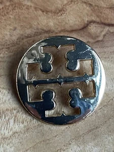 One (1) Tory Burch Gold 1-1/8” Replacement Logo Button - Picture 1 of 2