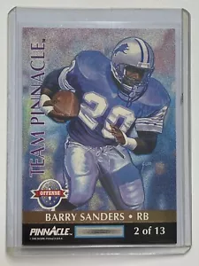 1992 Pinnacle Team Pinnacle Derrick Thomas Barry Sanders #2 HOF-Lions-Chiefs - Picture 1 of 2