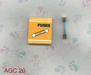 TESSCO AGC 20  FUSE  32 VOLT  20  AMP (PKG 5) AGC20  AUTO FUSE - Picture 1 of 2