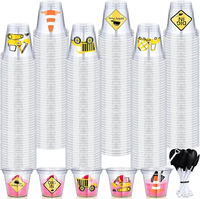 Camión de volteo desechable 120 piezas construcción fiestas tazas construcción fiestas favores  Foto 1 de 4