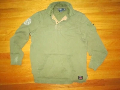 Ralph Lauren винтажный 1/4 кнопка рыбы и игры клуб Bleeker толстовка регби рубашка M - Изображение 1 из 4