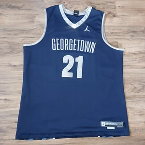 Georgetown Hoyas #21 Jordan Nike Navy 2010 Jersey Men XXL 2XL Jason Clark - Picture 1 of 18
