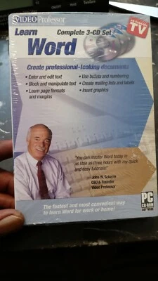 Juego de 3 CD Video Professor Learn Word, precintado Foto 1 de 2
