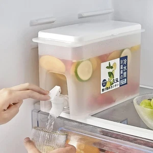 3.5L Jug With Tap Cold Water Container Lemonade Drink Dispenser for Refrigerator - Picture 1 of 3