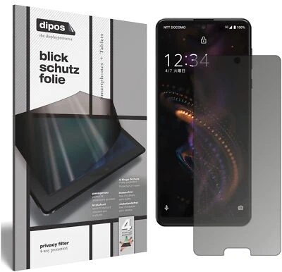 Screen Protector for Sharp Aquos R5G Privacy Filter 4-Way Protection dipos - Image 1 of 4