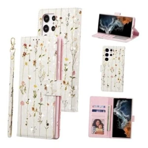 Wallet Case for Samsung Galaxy S24 Ultra 5G, PU Leather Phone Case Kickstand - Picture 1 of 7