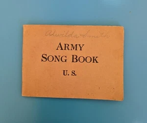 Vintage 1918 Army Song Book U.S., Pocket Size W/Newspaper Cutout Pic - Picture 1 of 5
