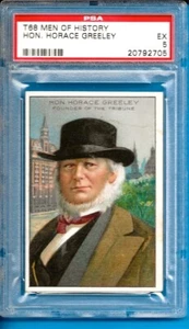 1911 T68 Heroes & Men of History - Horace Greeley (RB) Psa 5 (Nice card) - Picture 1 of 2