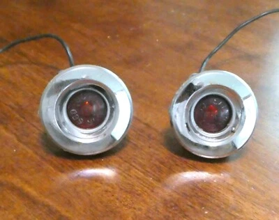OEM 1968 DODGE CHARGER DART CORONET REAR RED MARKER LIGHT SET - Image 1 of 4