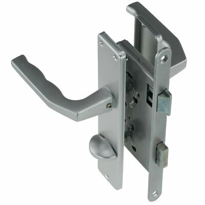 INTRA-TEC WC-Tür-Schloss Set 18x235 Din Rechts mit Griffen und Blenden F1