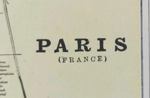 Vintage 1897 PARIS FRANCE Map 22"x14" ~ Old Antique Original ARC DE TRIOMPHE - Picture 1 of 17