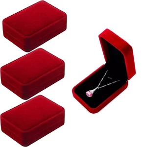 4 piezas Collar Terciopelo Colgante Joyería Caja Regalo Collar Almacenamiento, Vitrina - Imagen 1 de 5