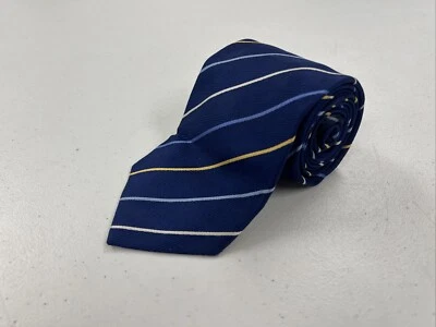 Corbata de cuello de seda a rayas azules Charles Tyrwhitt para hombre $98 Foto 1 de 4