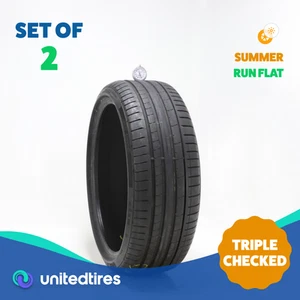 Set of (2) Used 245/35R20 Pirelli P Zero PZ4 MOE Run Flat 95Y - 6/32 - Picture 1 of 4