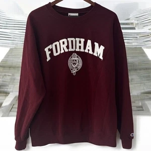 Vintage Fordham University Crewneck Sweatshirt Herren XL Champion Maroon - Bild 1 von 10