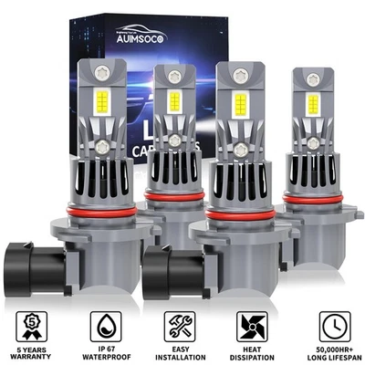 Светодиодные лампы для фар дальнего/низкого света для пикапа со стандартной кабиной GMC Sierra 1500 2500 SLE 99-06 - Изображение 1 из 4