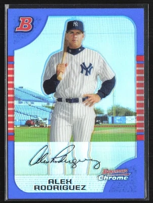 Alex Rodriguez 2005 Bowman cromo refractor azul/150 B #50 New York Yankees Foto 1 de 2