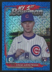 Mega caja cromada Bowman 2024 Pete Crow-Armstrong RC My 1st Bowman Blue Mojo/150 - Imagen 1 de 2