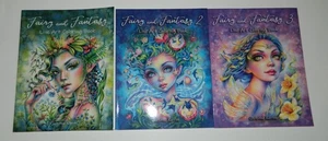 FAIRY and FANTASY Line Art Vol 1 2 3 Christine Karron Adult Coloring Book - Bild 1 von 8